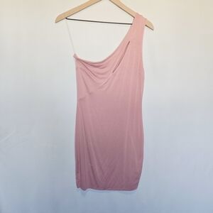 Better Be Soft Pink One-Shoulder Mini Dress